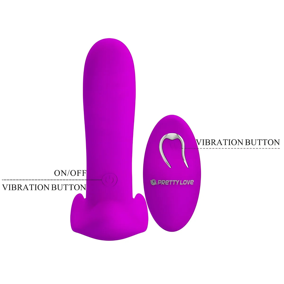 pretty love masseur vibrateur 12 vibrations telecommande violet