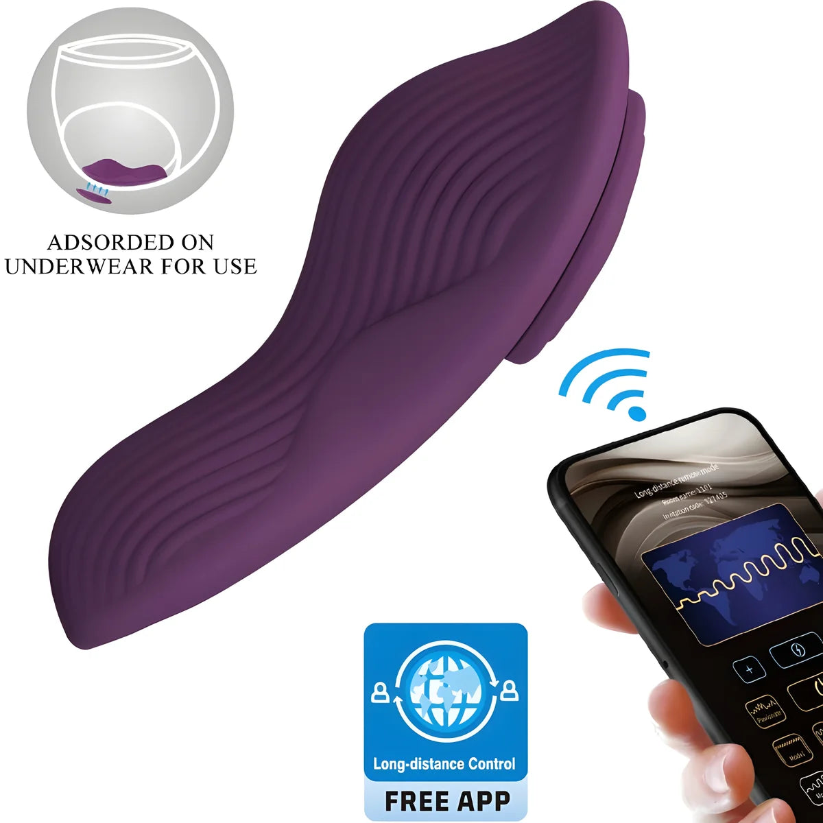 pretty love mane lay on masseur de clitoris 10 vibrations telecommande violet