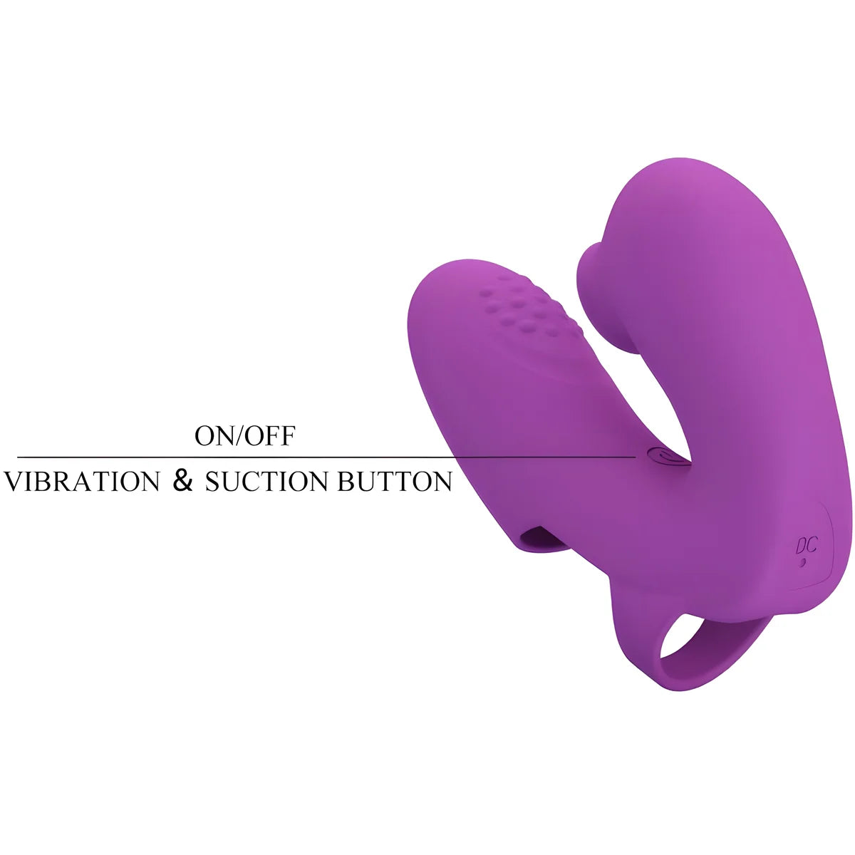 pretty love vibrateur de doigts athena avec stimulateur de clitoris violet