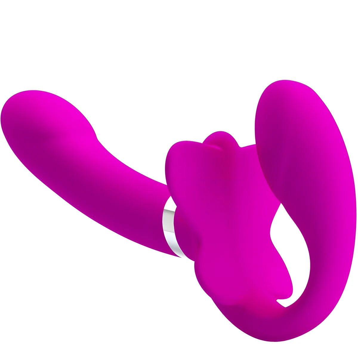 pretty love vibrateur double strap on valerie 12 vibrations violet