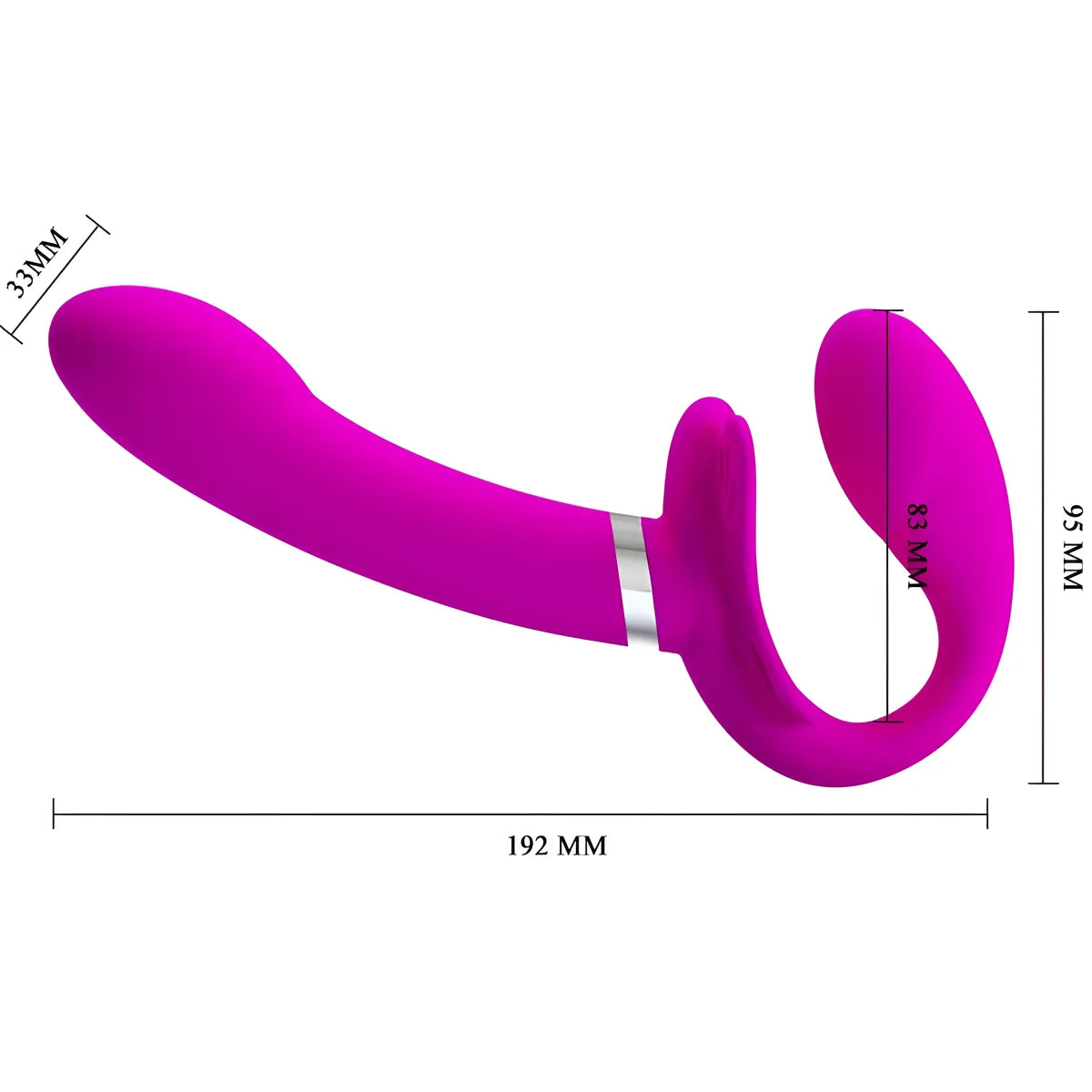 pretty love vibrateur double strap on valerie 12 vibrations violet