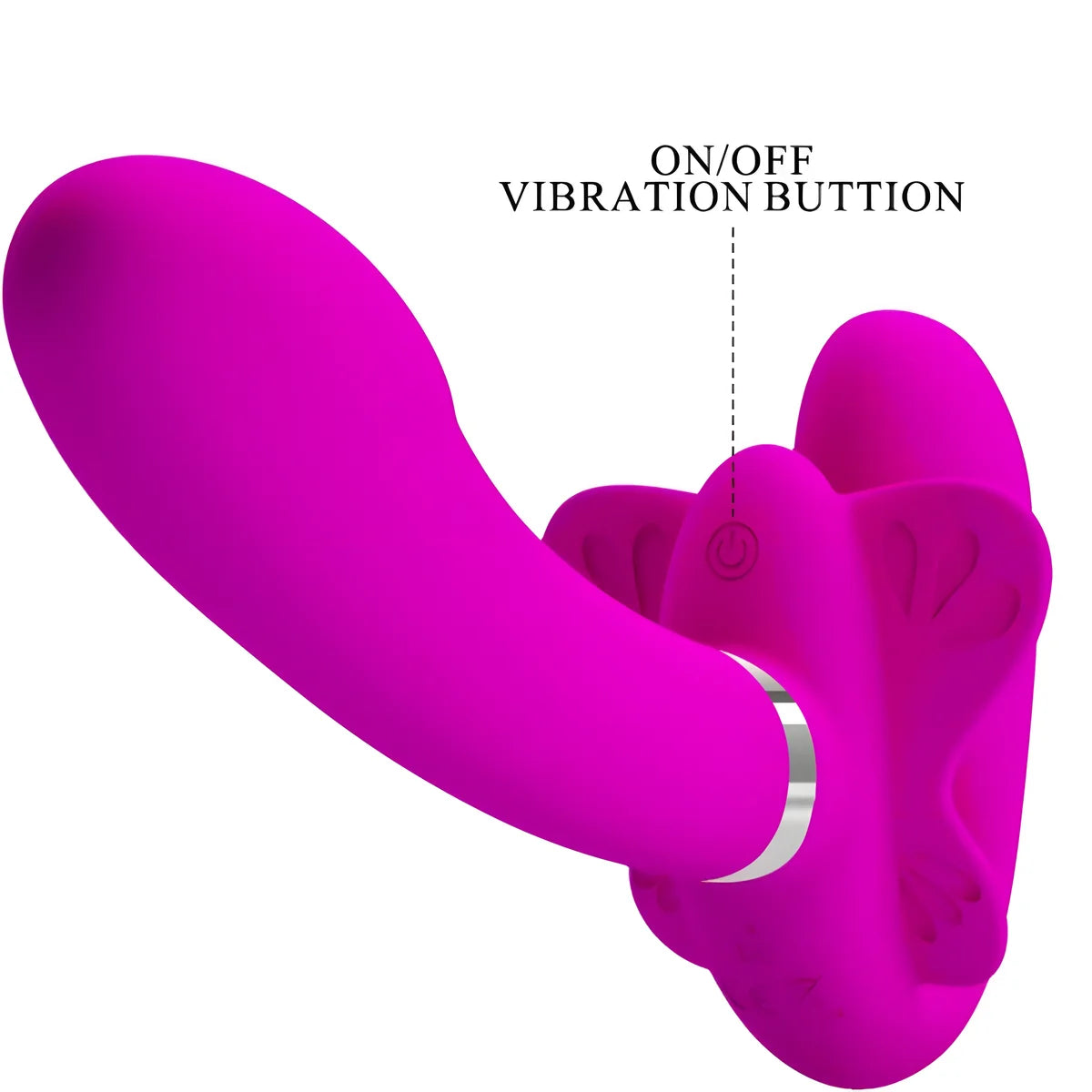 pretty love vibrateur double strap on valerie 12 vibrations violet