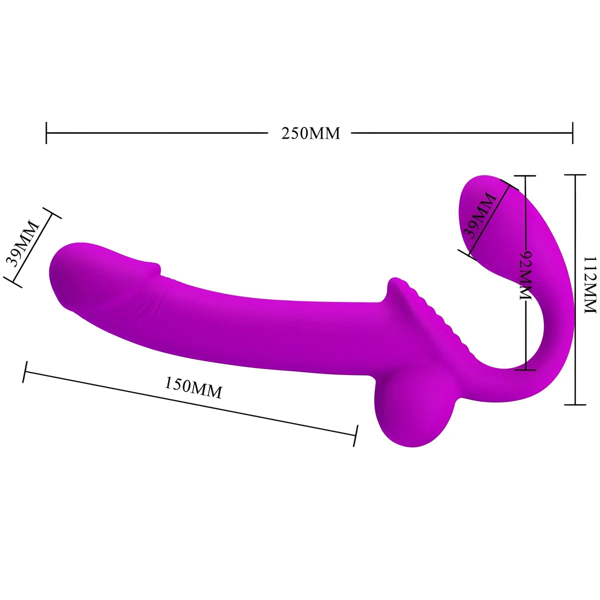 pretty love stimulateur double strap on kelpie violet