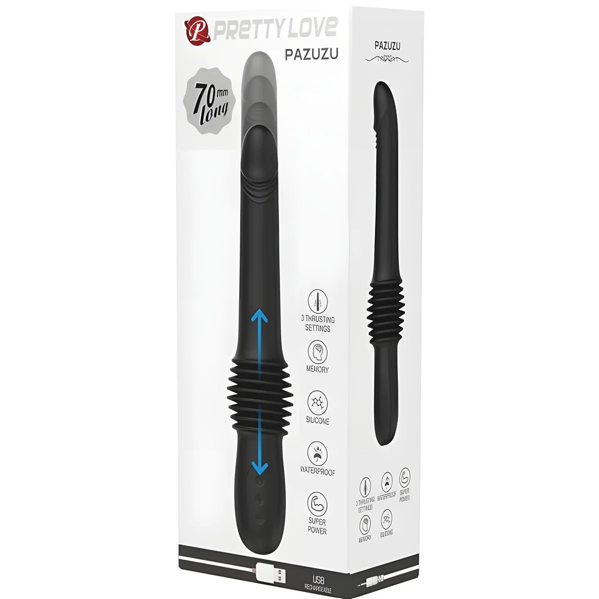 pretty love vibrateur pazuzu 3 modes de poussee noir