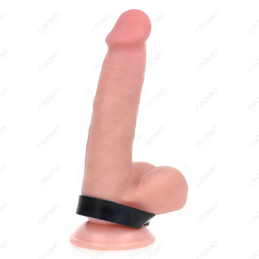 kink anneau penis en cuir avec fermeture a pression 21 5 x 1 5 cm