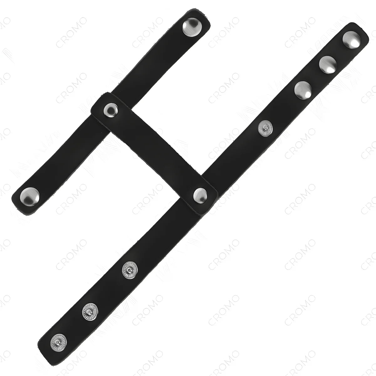 kink anneau penis en cuir reglable et sangle diviseur de couilles