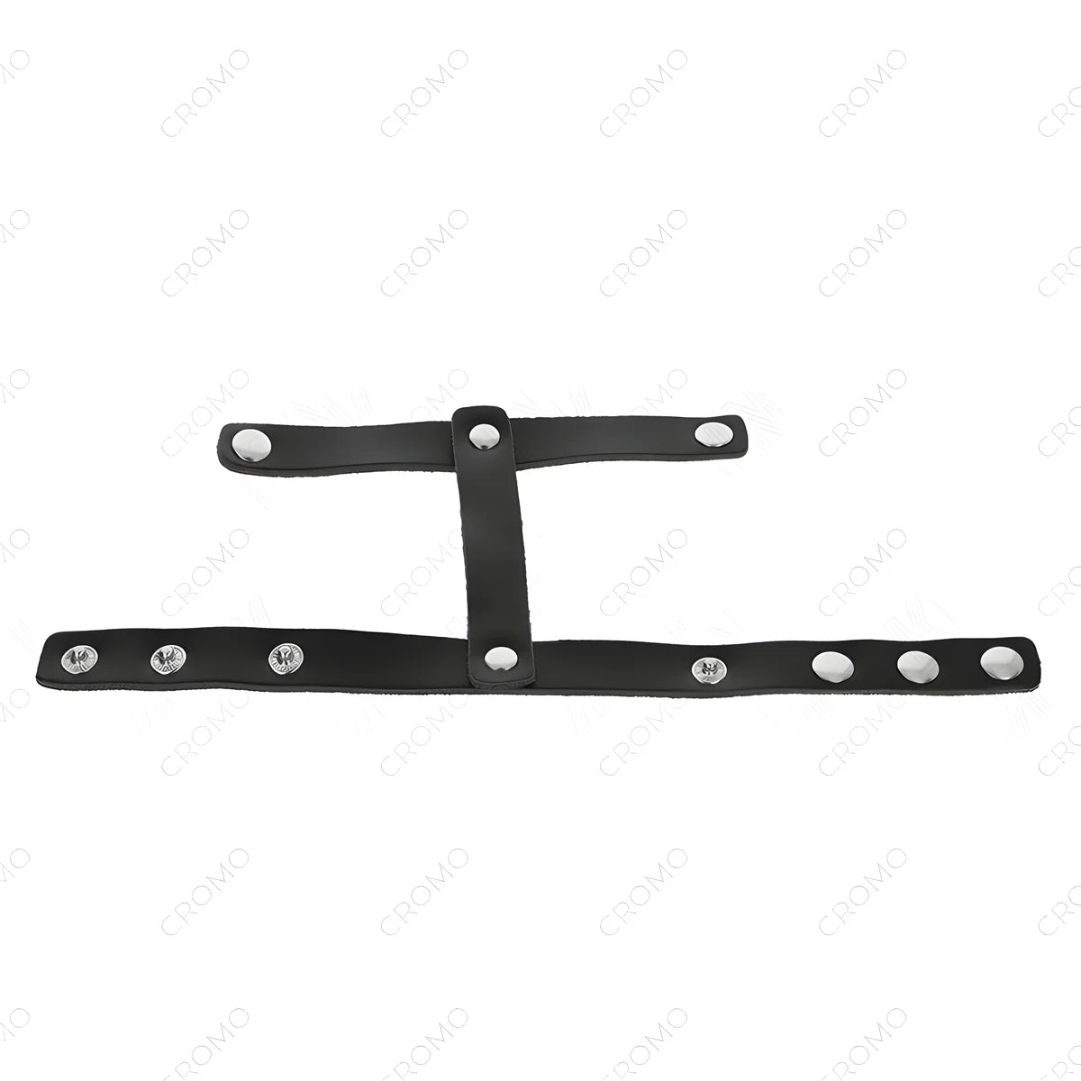 kink anneau penis en cuir reglable et sangle diviseur de couilles