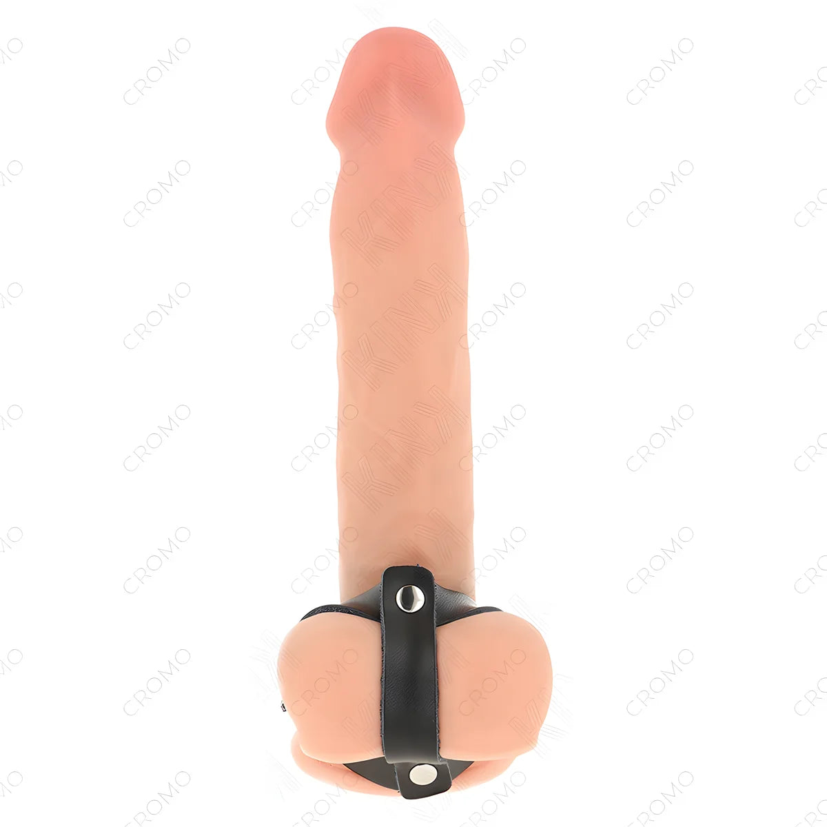 kink anneau penis en cuir reglable et sangle diviseur de couilles