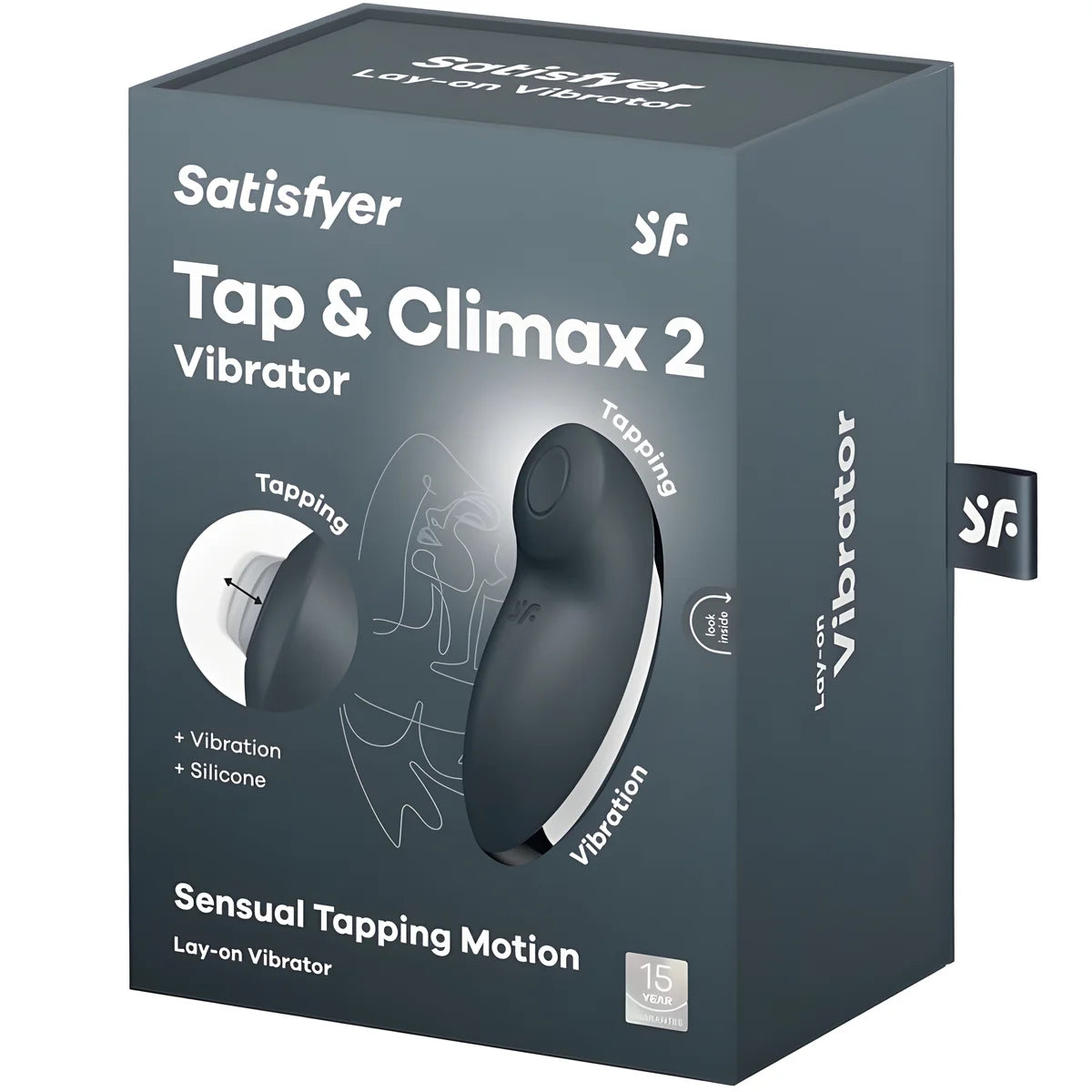satisfyer tap climax 2 vibrateur stimulateur gris