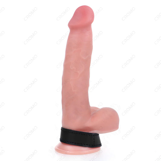kink anneau penis en cuir avec fermeture velcro 20 x 2 cm