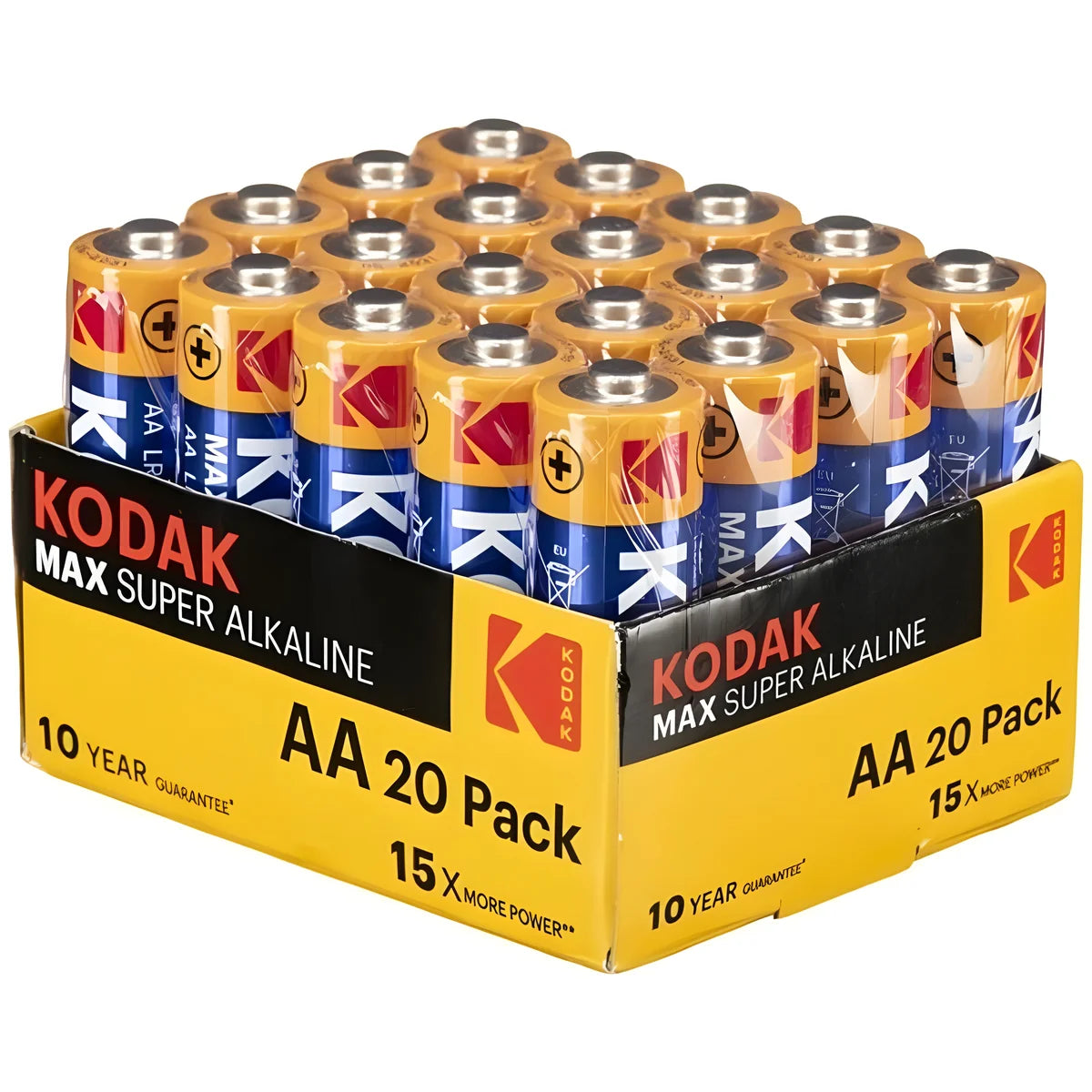 kodak pack de 20 piles alcalines max aa lr6