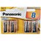 panasonic blister de pile aa alcaline bronze lr6 8