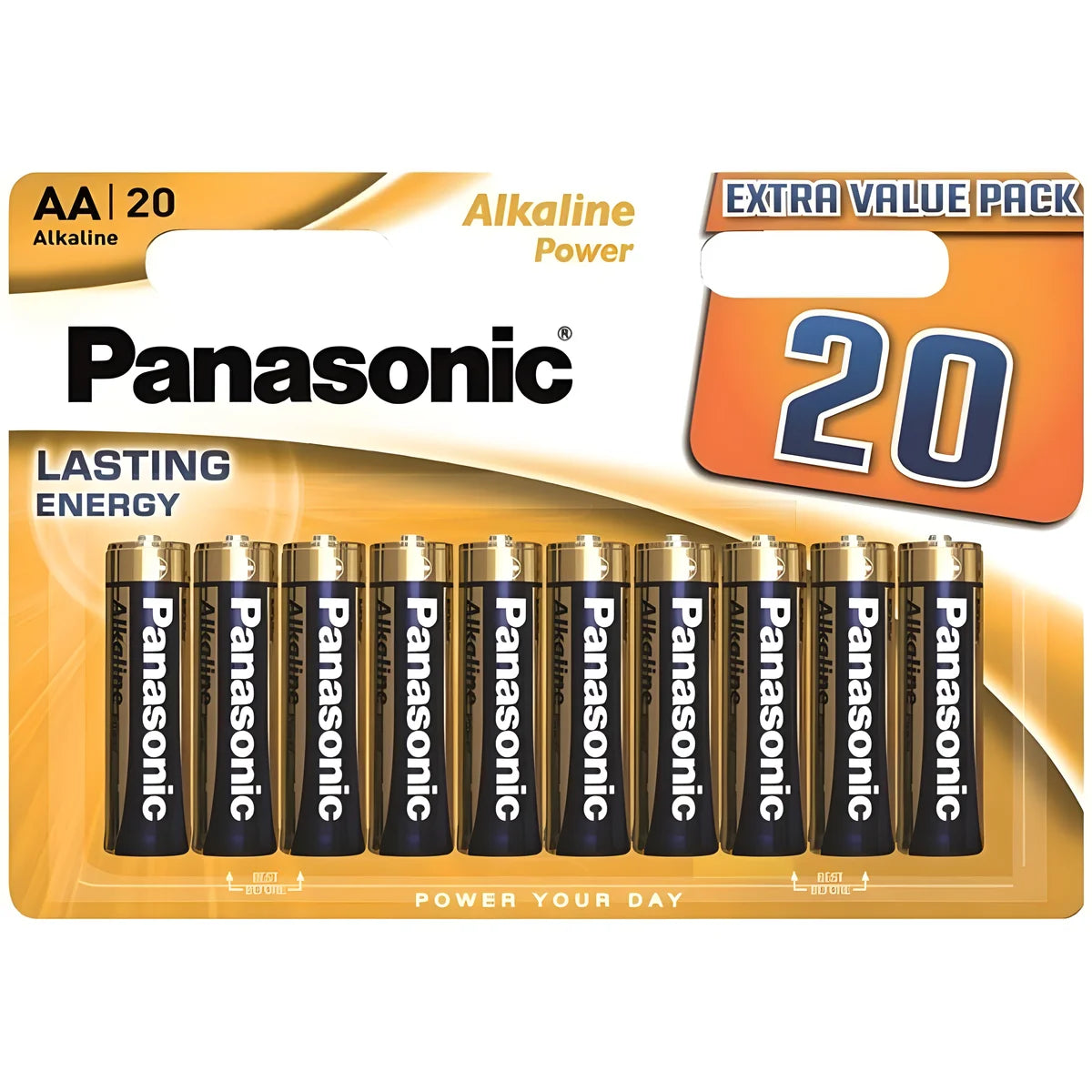panasonic blister de pile aa alcaline bronze lr6 20