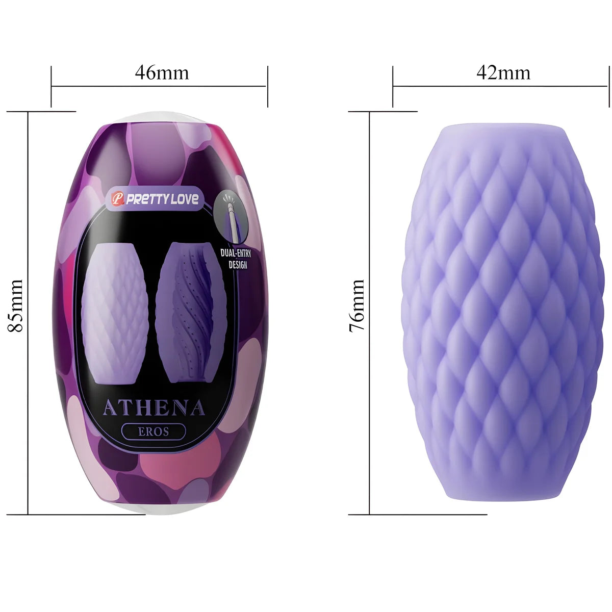 pretty love masturbateur pour homme en silicone athena eros violet