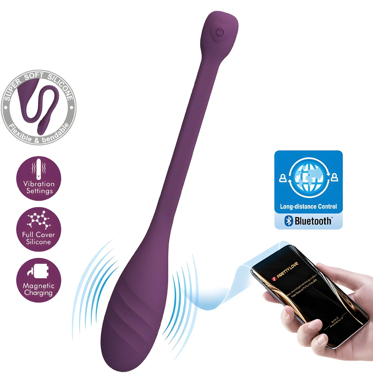 pretty love vibrateur controle par application leviathan violet