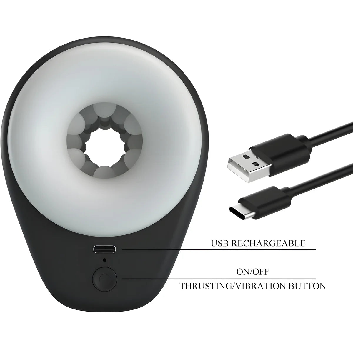 pretty love masturbateur pour homme dj girl avec vibration 5 reglages negro