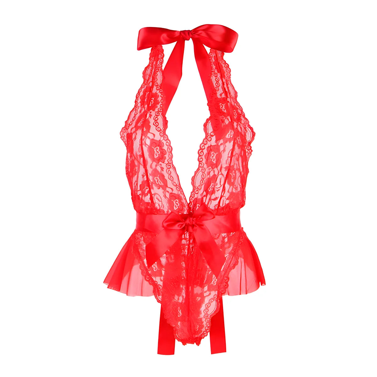 subblime 953973 body sexy a volants ceinture rouge s m