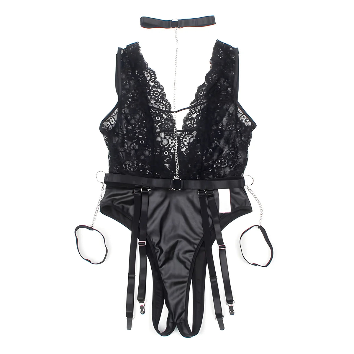 subblime 954383 body sexy avec porte jarretelles noir s m