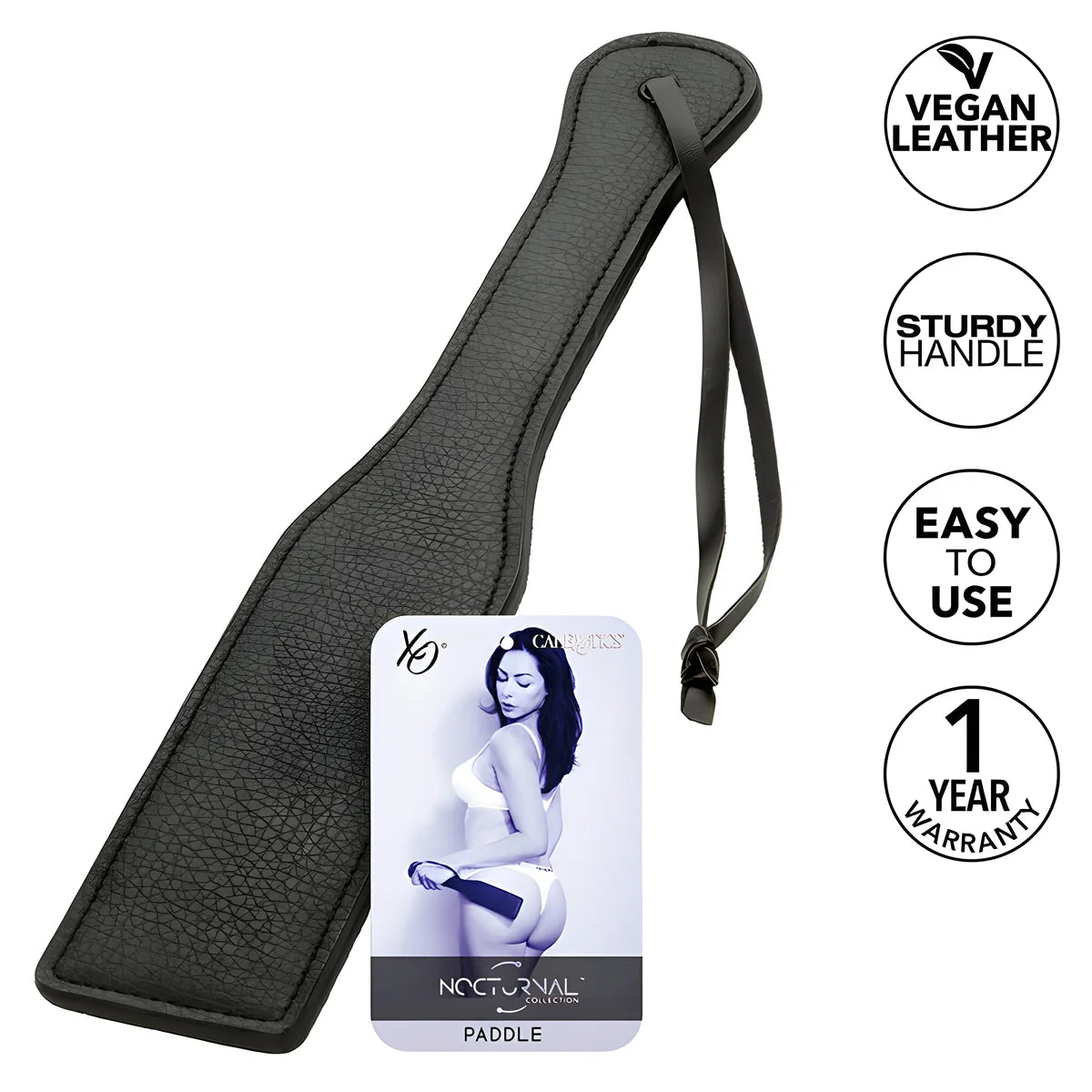 calexotics nocturnal paddle en cuir noir