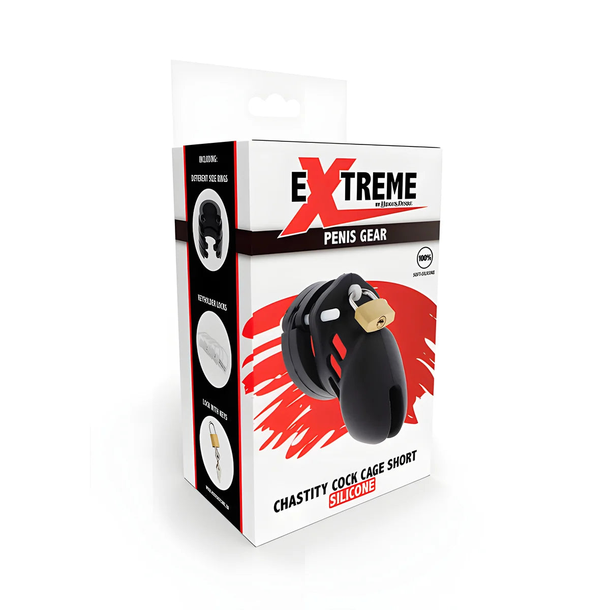 hidden desire extreme cage de chastete silicone taille s noir
