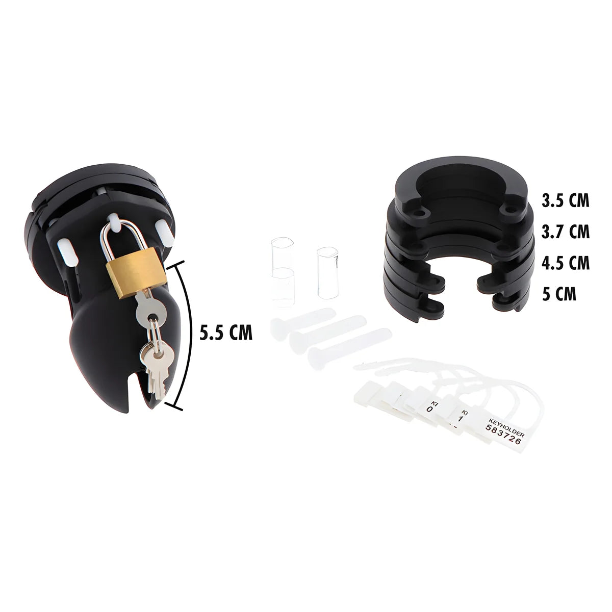 hidden desire extreme cage de chastete silicone taille s noir