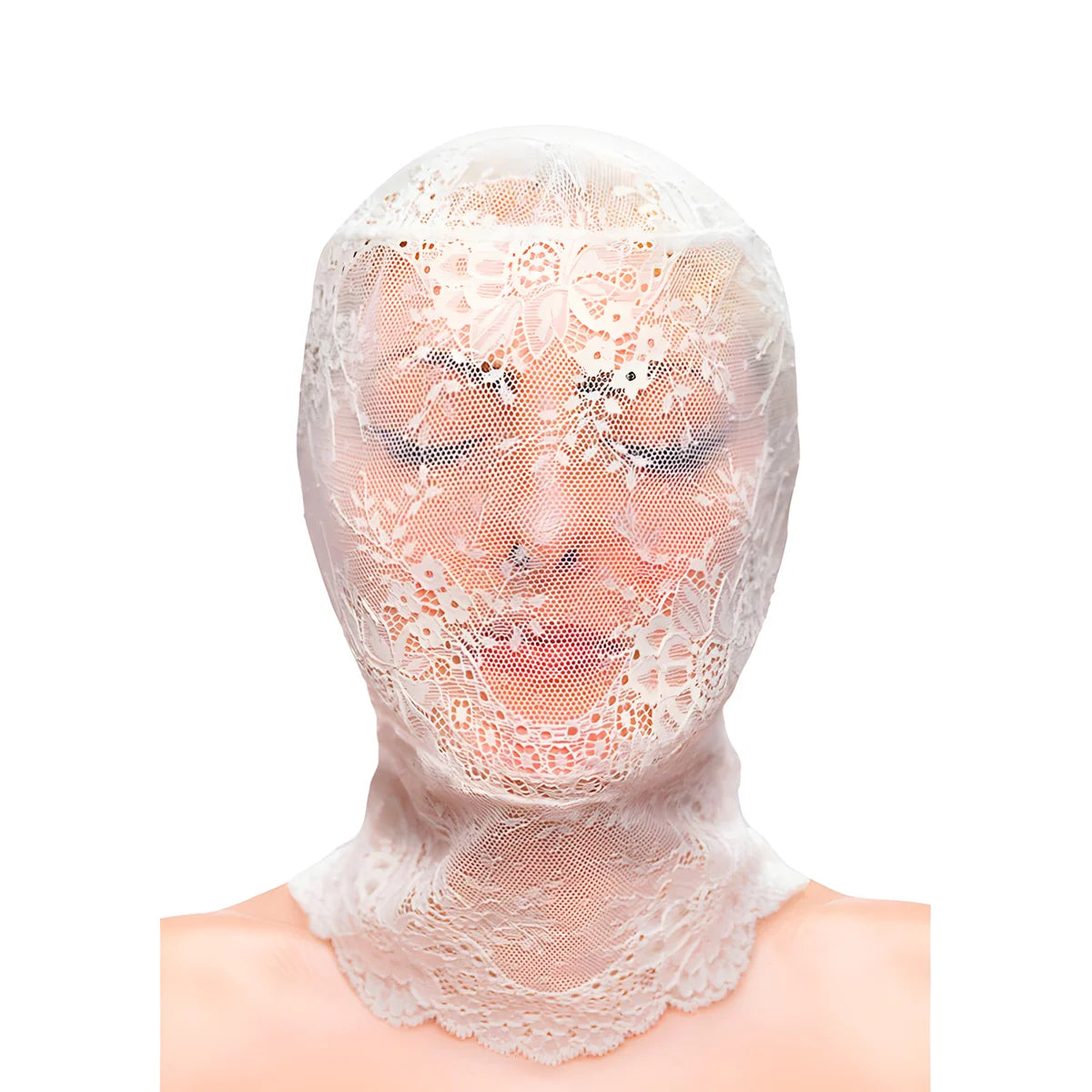 ns novelties fetish fashion cagoule en dentelle blanche