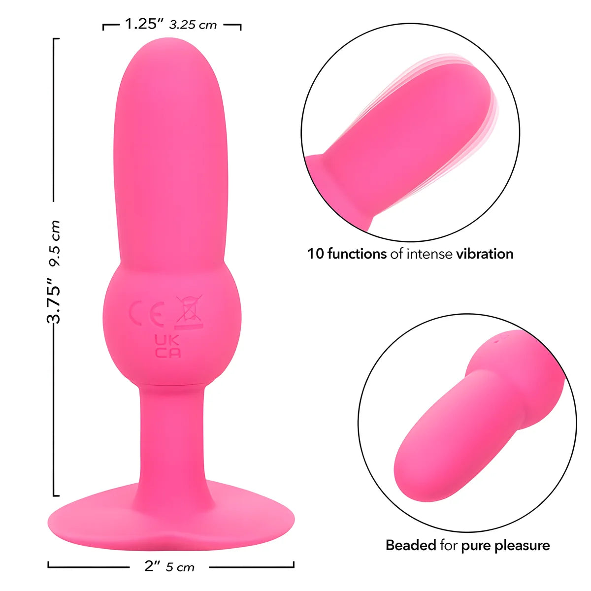 calexotics first time sonde anal plug perlee 10 vibrations rose