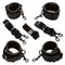 calexotics nocturnal ceinture de lit reglable en cuir noir