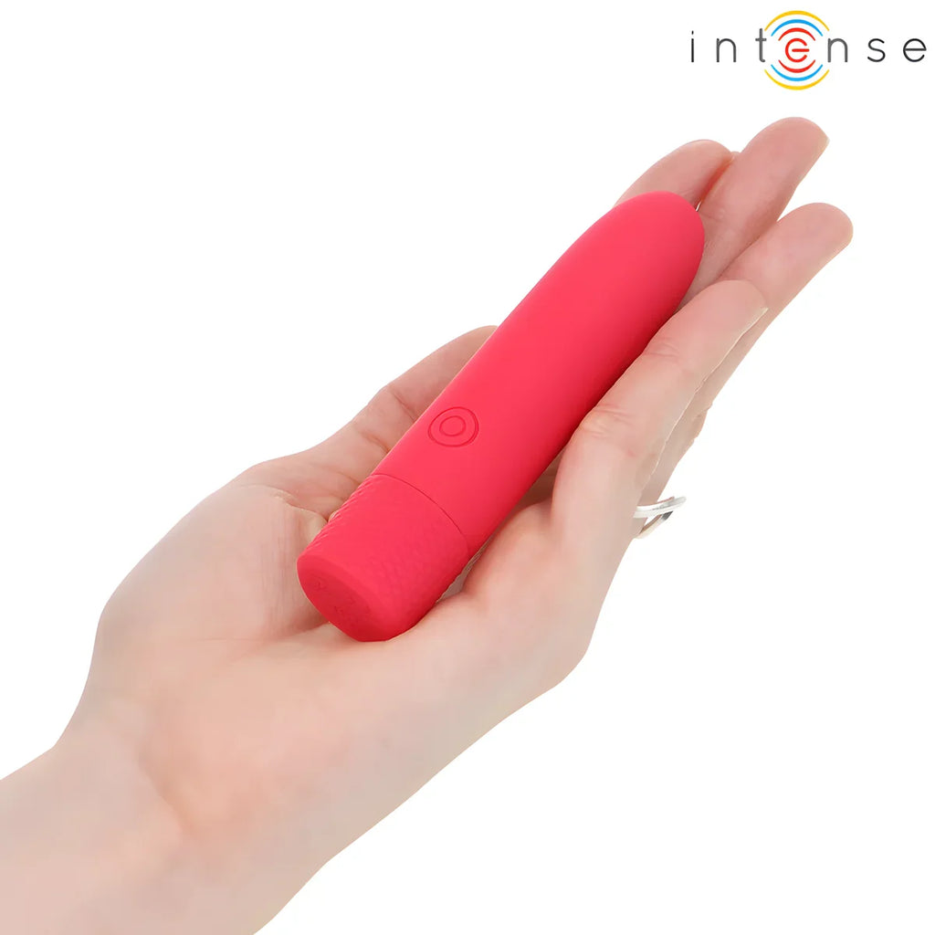 Mini vibromasseur bullet rechargeable rouge — comparatif dimensionnel