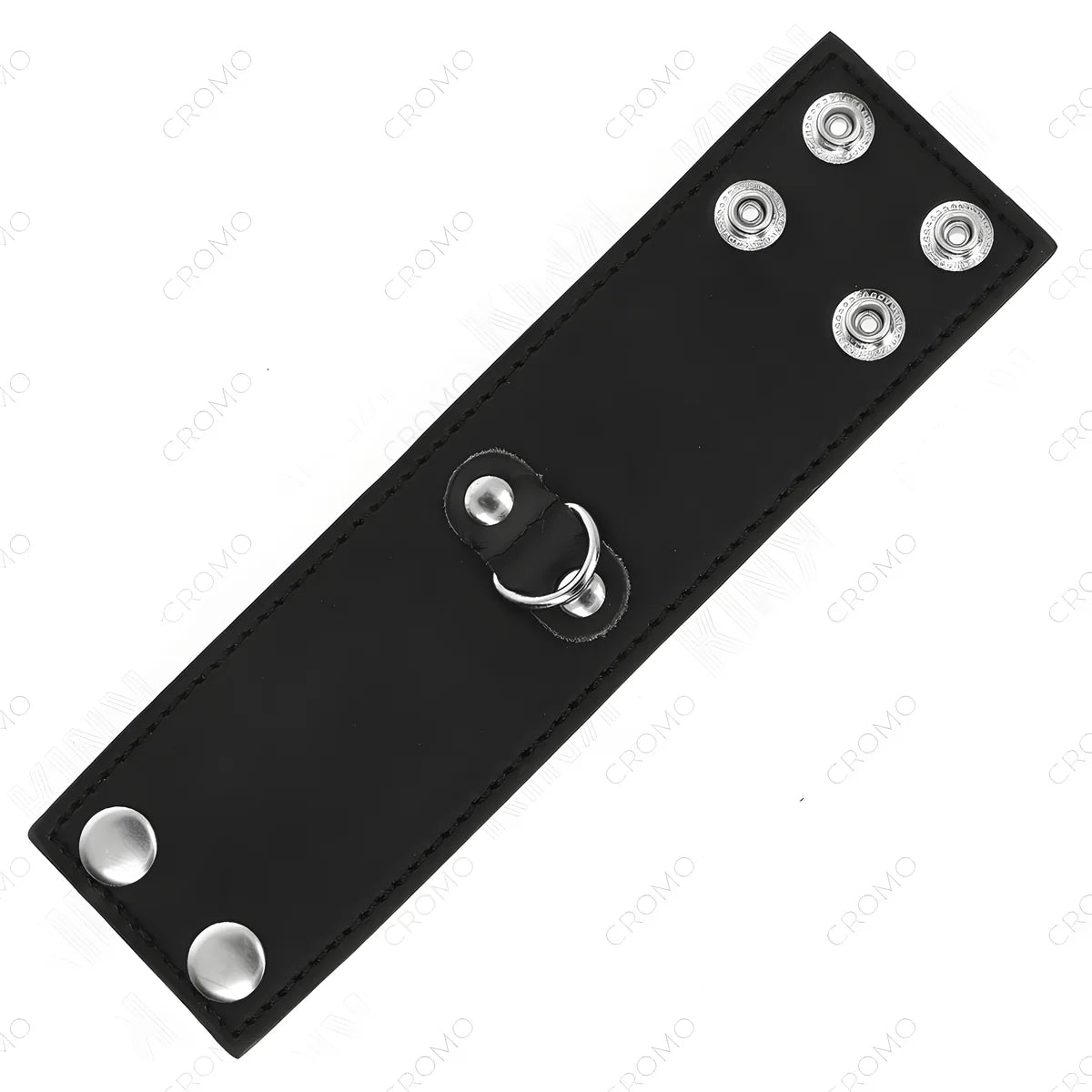 kink anneau penis en cuir avec fermeture a pression 18 x 5 cm