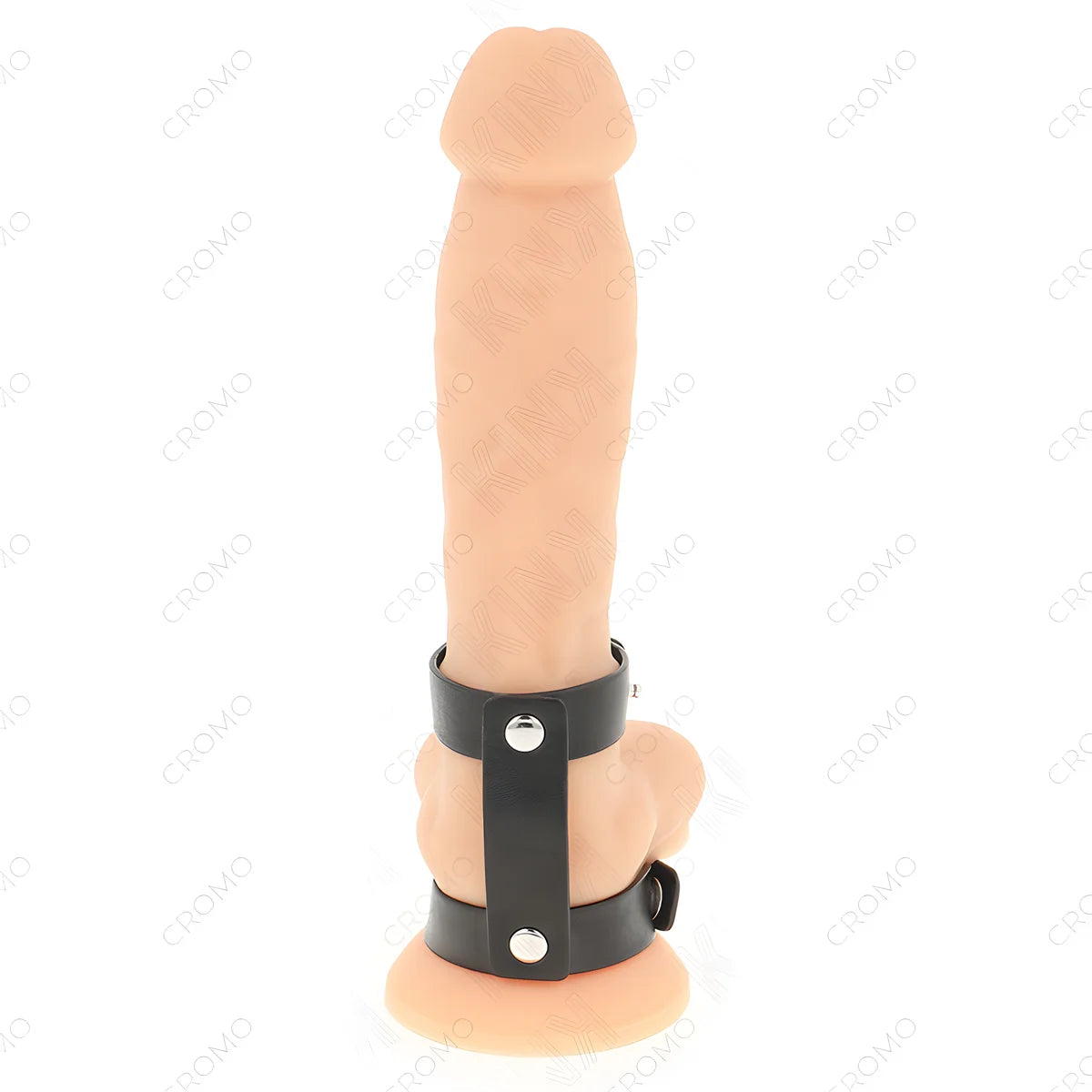 kink anneau penis double en cuir reglable
