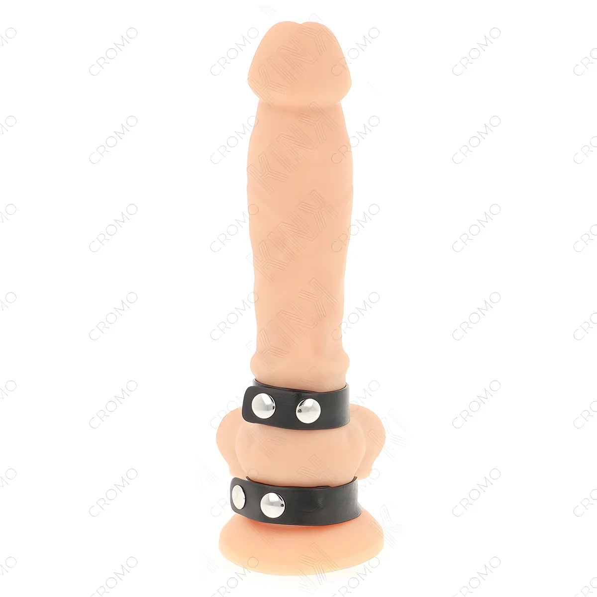 kink anneau penis double en cuir reglable