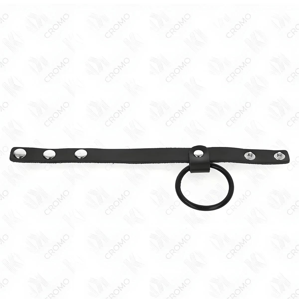 kink anneau penis en silicone 3 8 cm et separateur de balles en cuir 22 x 1 5 cm