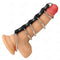 kink 5 anneaux penis en metal de 3 2 cm a 5 cm connectes par du cuir