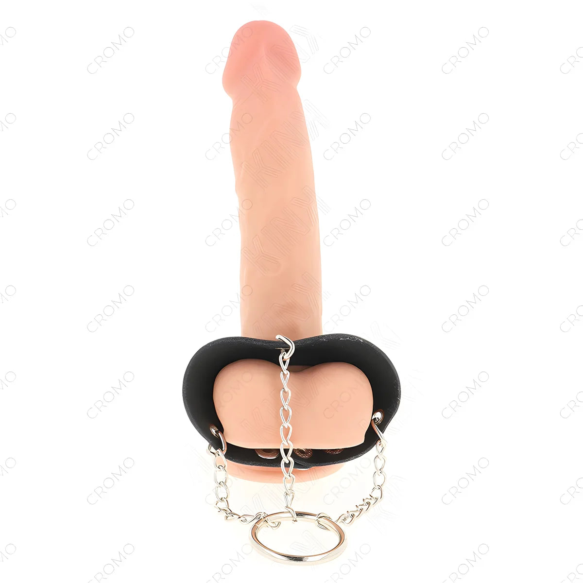kink anneau penis chaine 4 cm 7 cm metal avec ceinture en cuir