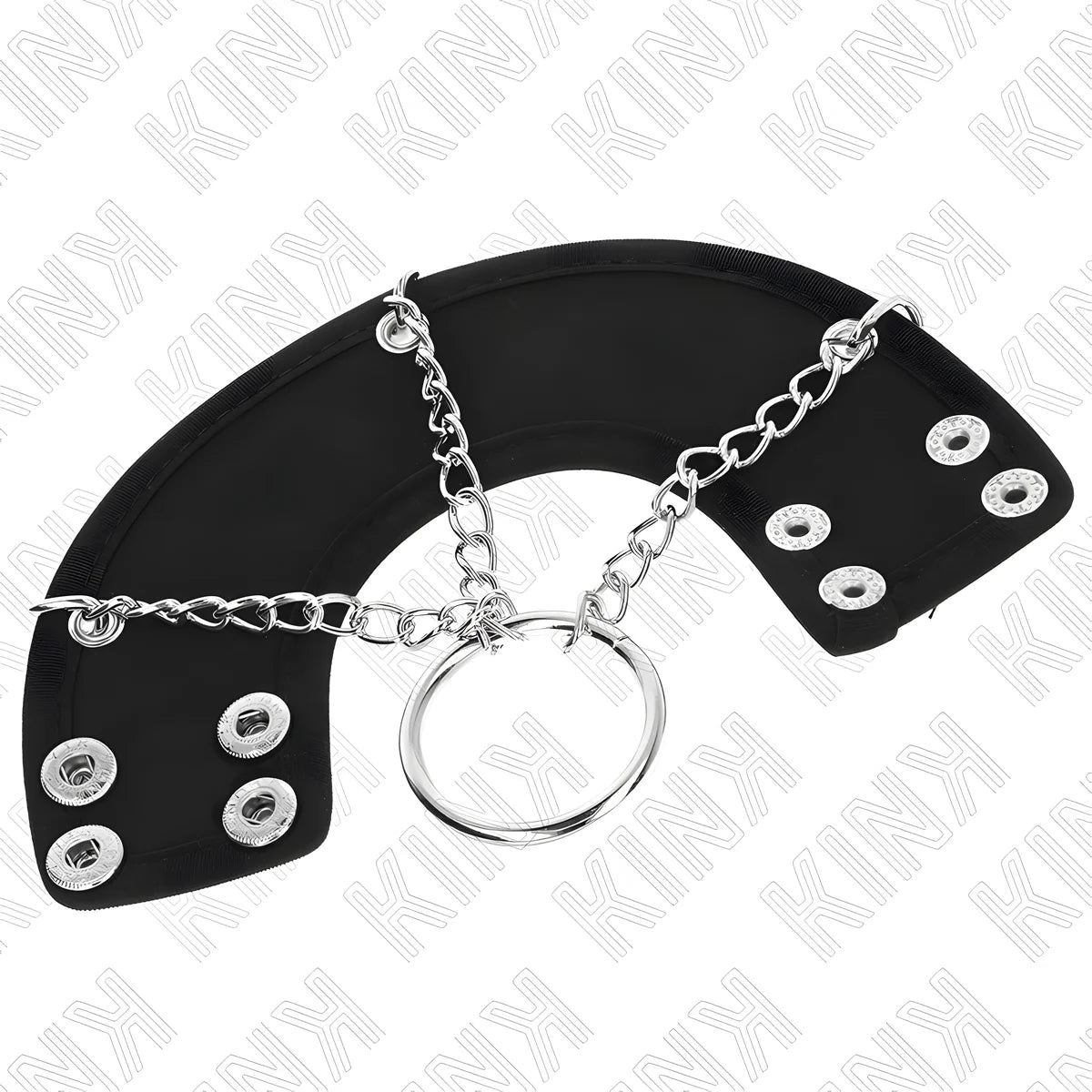 kink anneau penis chaine 4 cm 7 cm metal avec ceinture en cuir 1