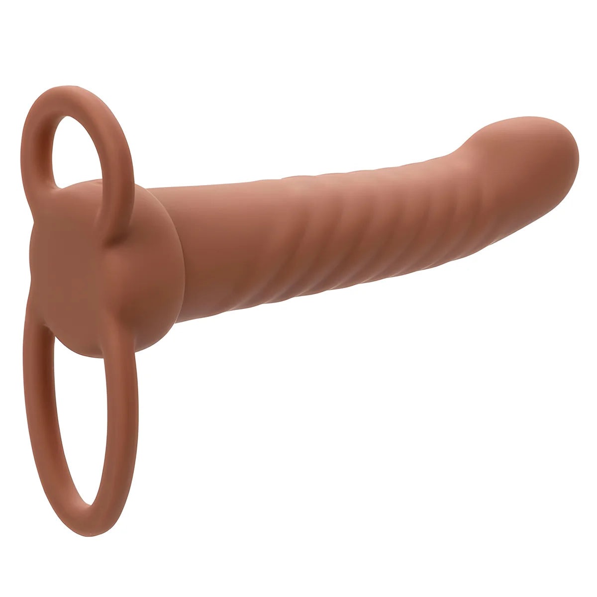 calexotics maxx ribbed double penetrateur 10 vibrations marron