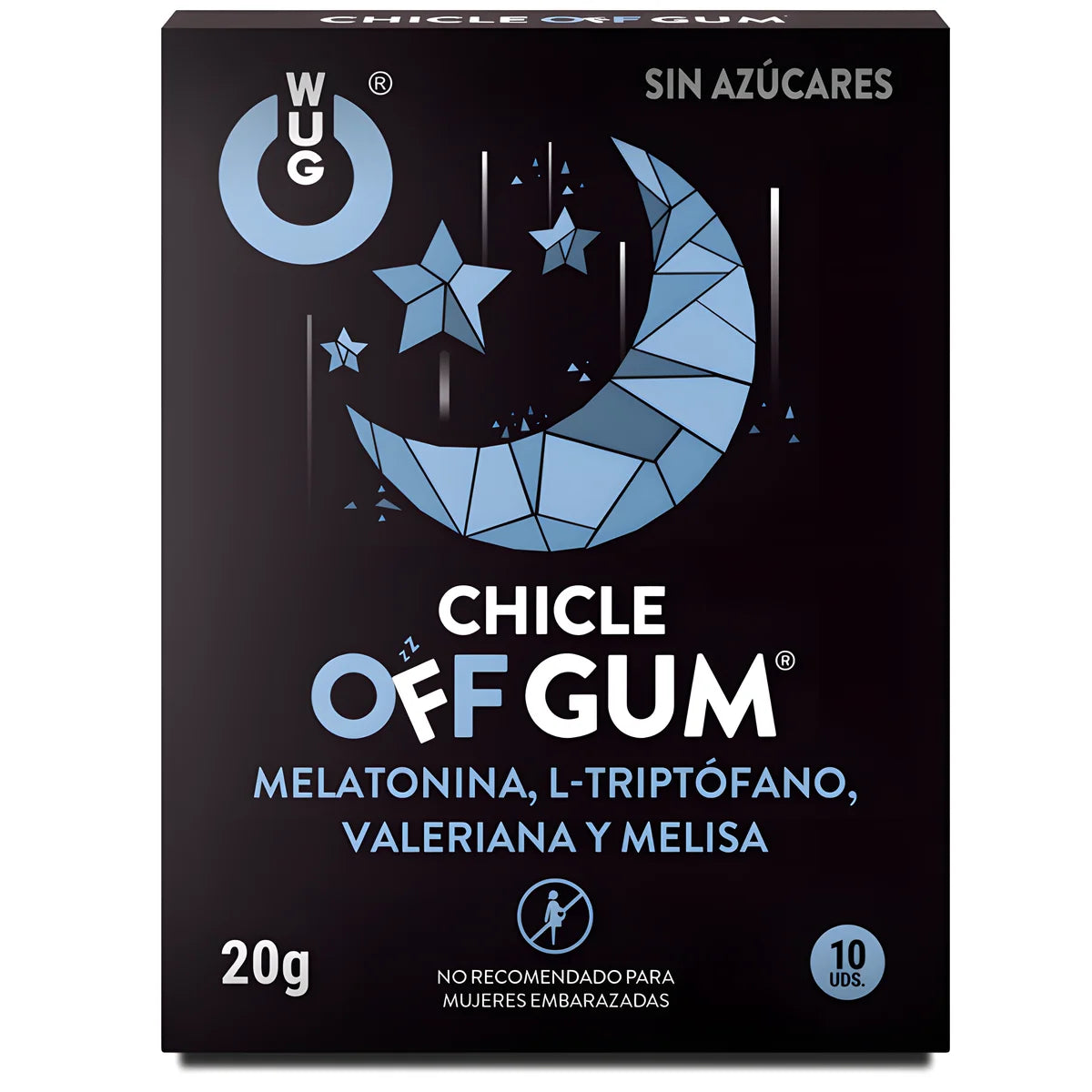 wug gum off valerian tryptophan lemon balm and melatonin 10 units