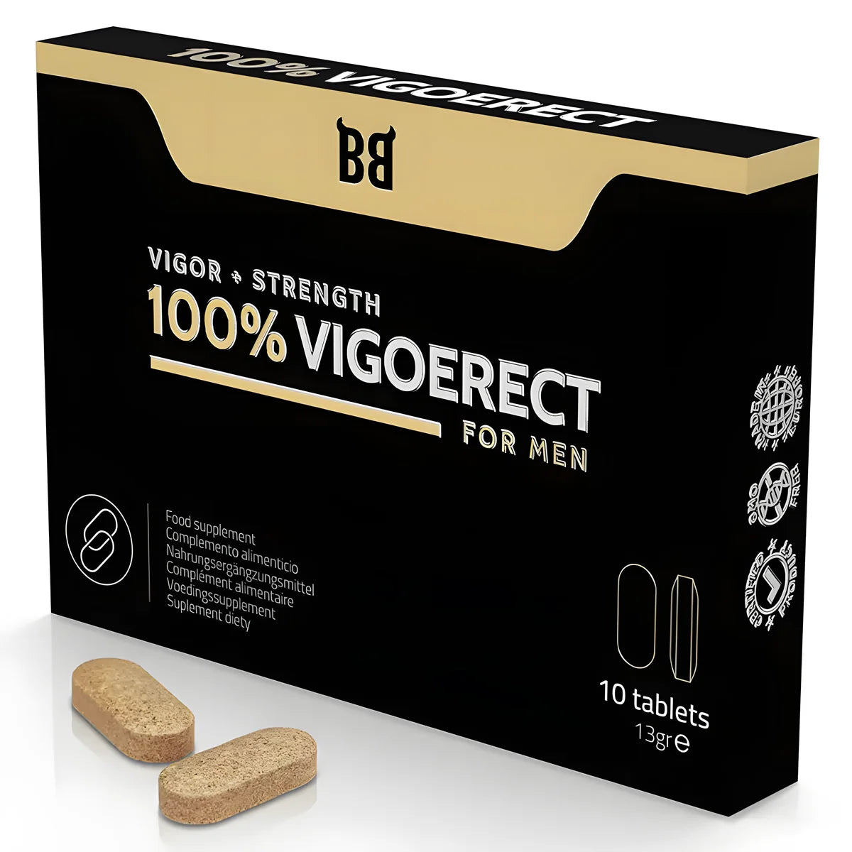 black bull 100 vigoerect vigeur force pour homme 10 comprimes
