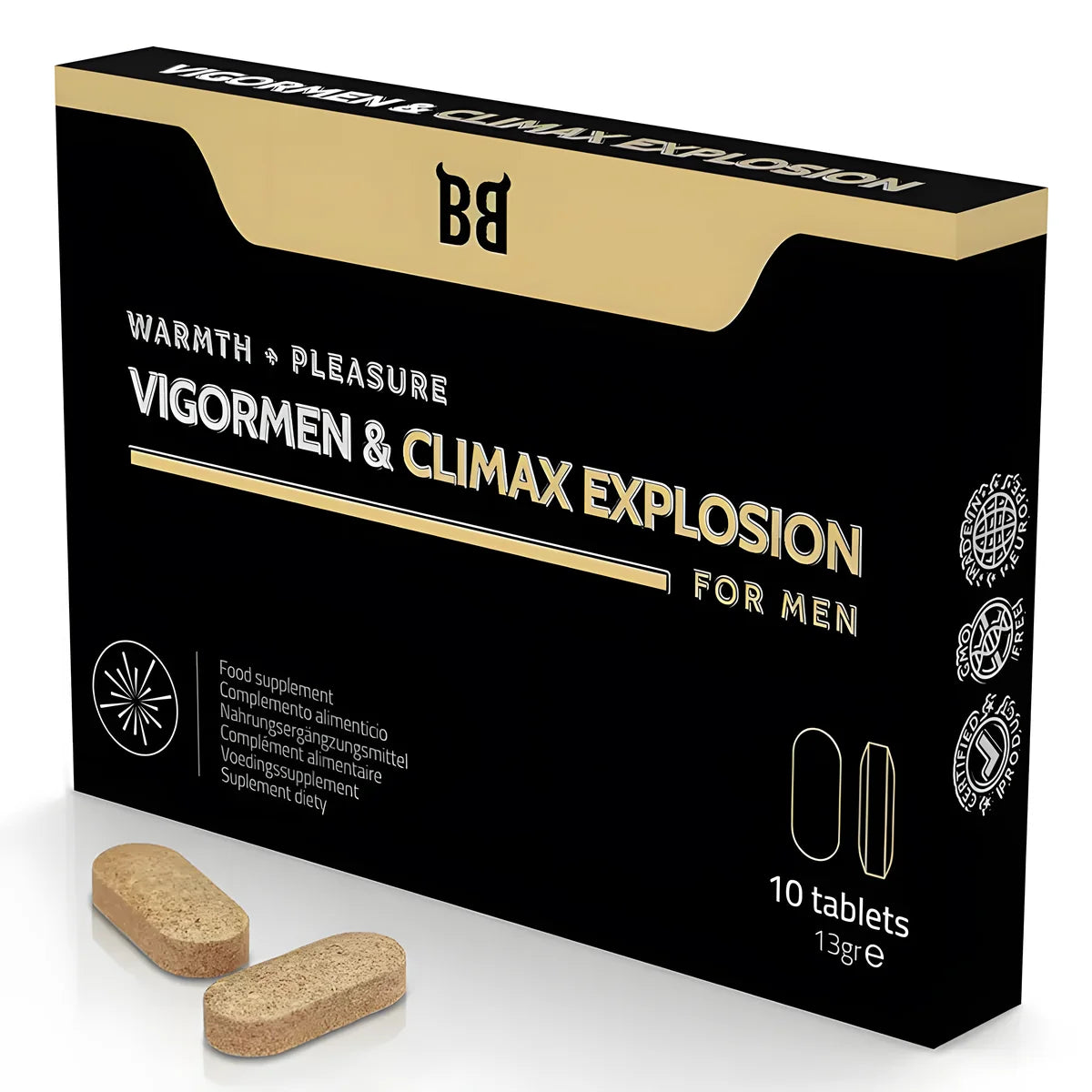 black bull vigormen climax explosion plus grand plaisir pour hommes 10 gelules