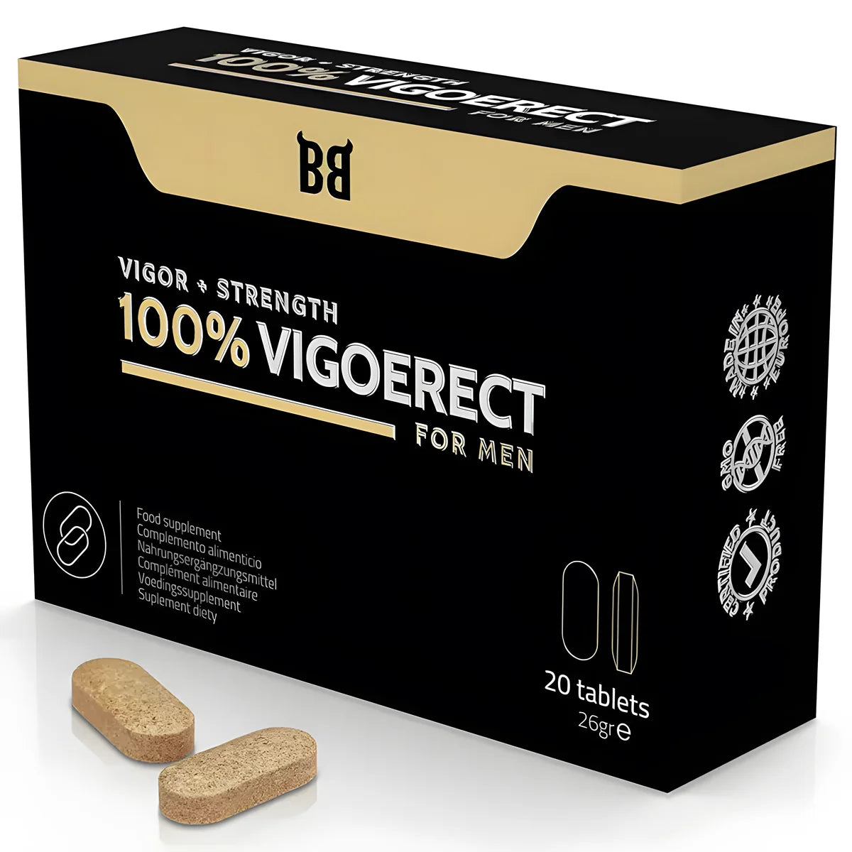 black bull 100 vigoerect vigeur force pour homme 20 comprimes