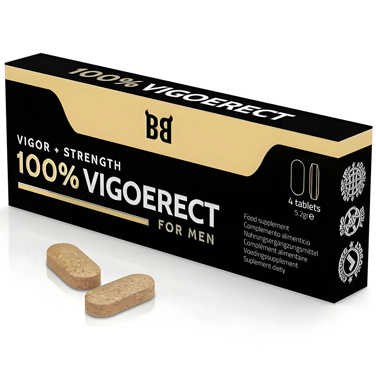 black bull 100 vigoerect vigeur force pour homme 4 comprimes