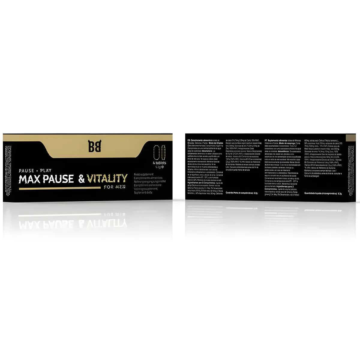 black bull retardateur de pause et de vitalite maximale pour hommes 4 gelules