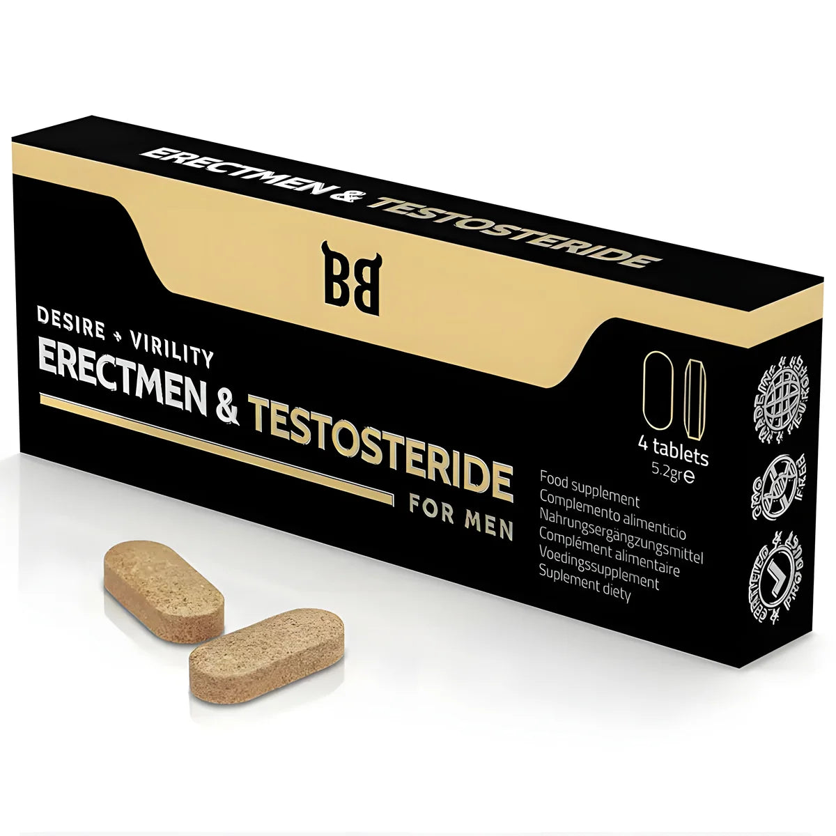 black bull erectmen testosteride puissance et testosterone pour hommes 4 gelules
