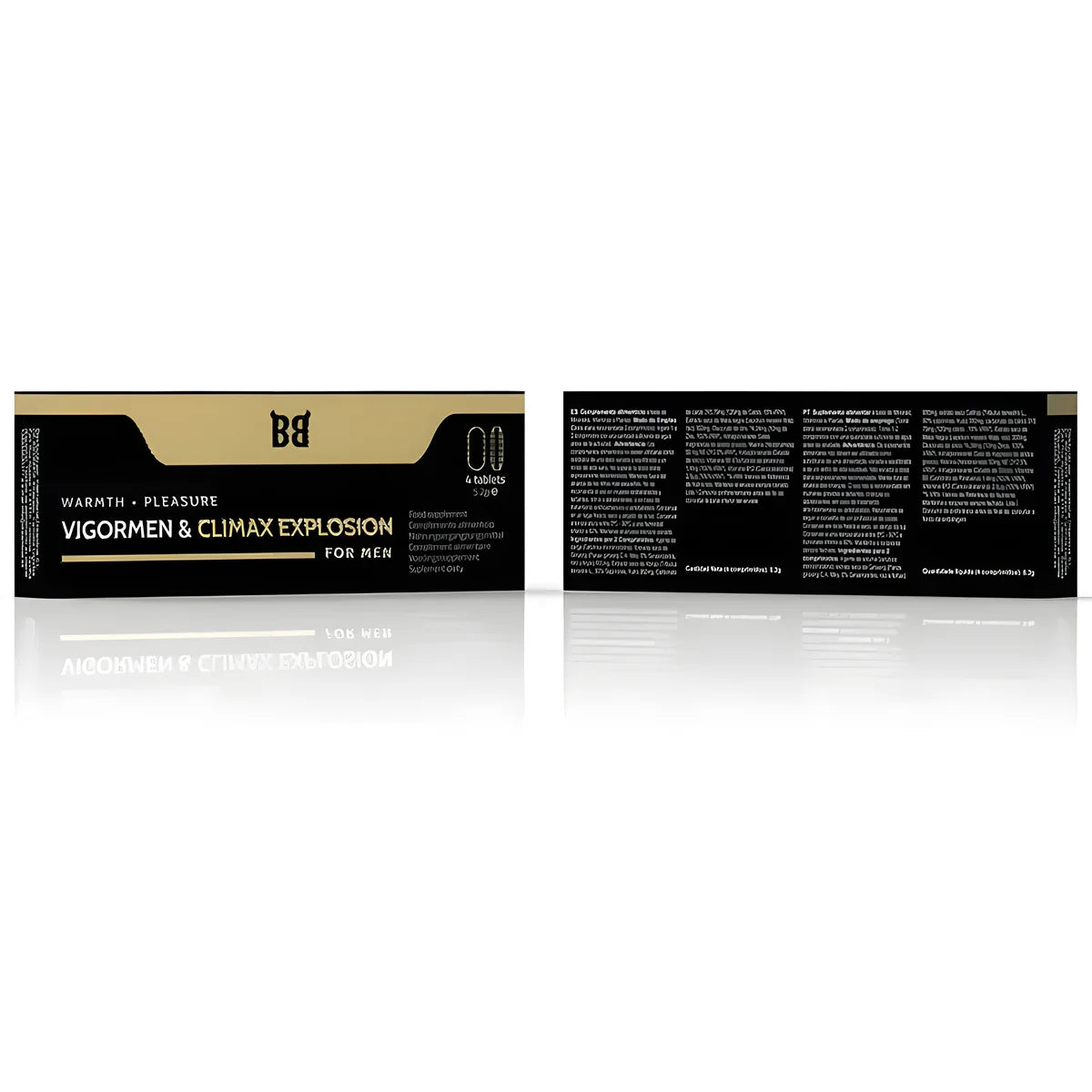 black bull explosion vigormen climax plus grand plaisir pour hommes 4 gelules