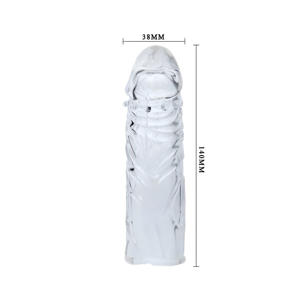 baile couvercle de penis en silicone transparent 13 cm