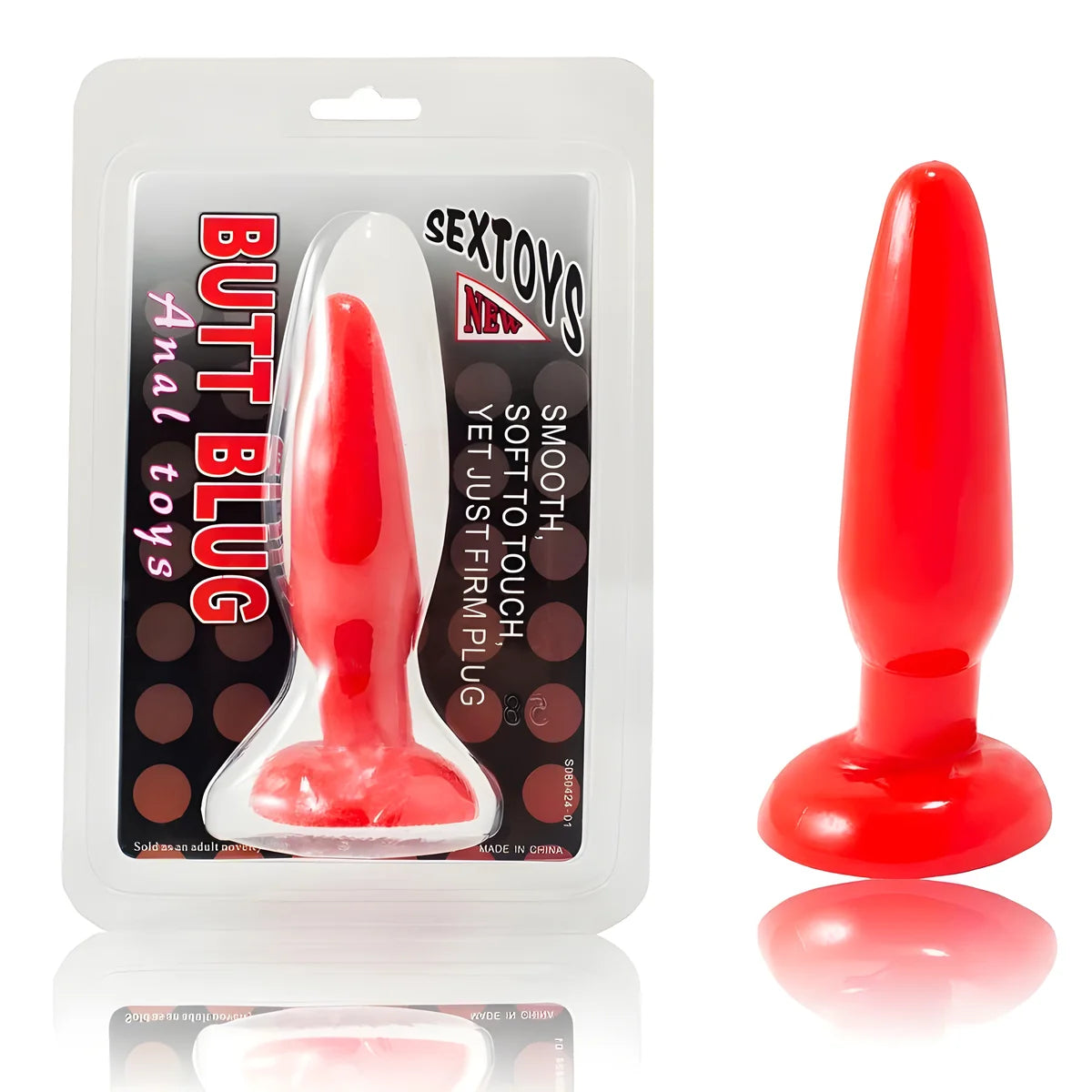 baile petit plug anal rouge 15 cm