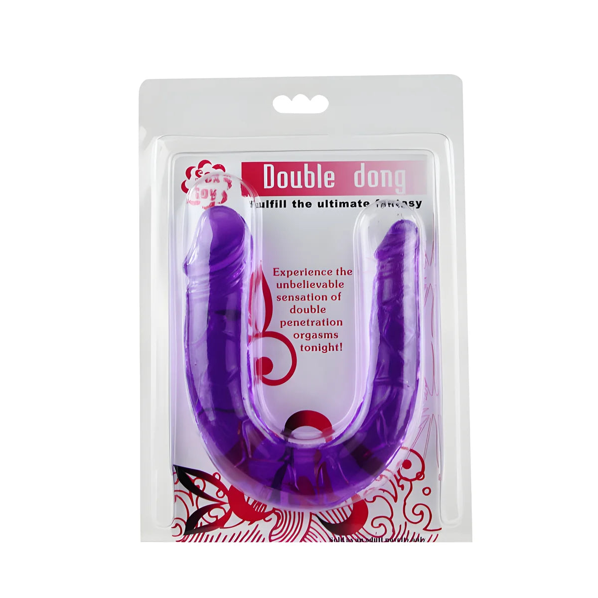 baile double gode en gelee flexible lilas