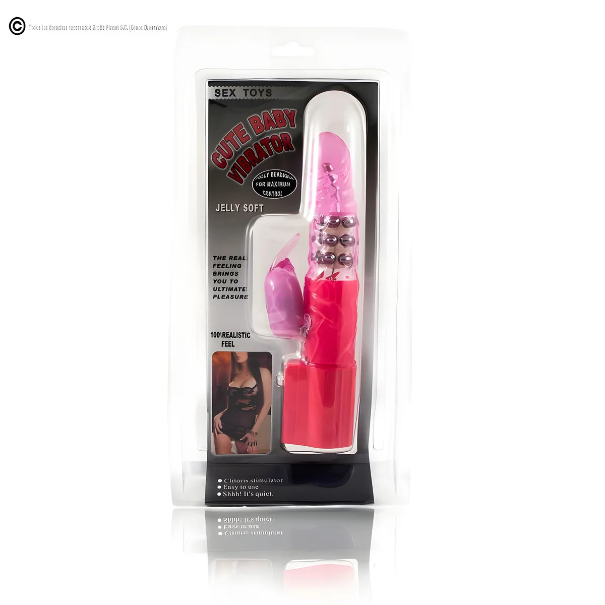 baile rotateur de lapin rose avec superstimulateur