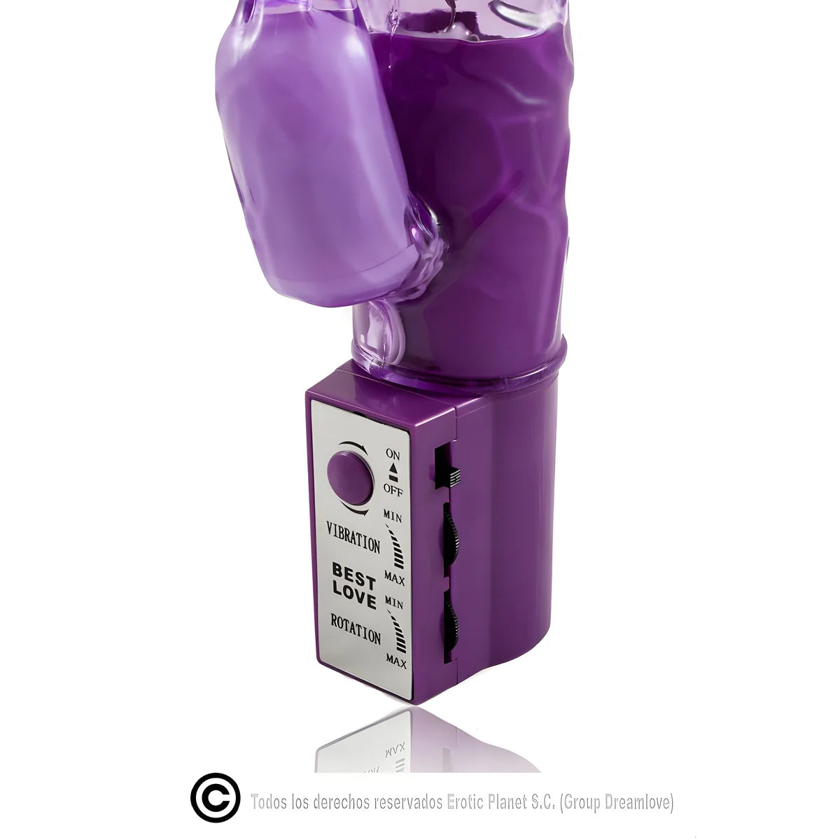 baile rotateur de lapin lilas avec superstimulateur